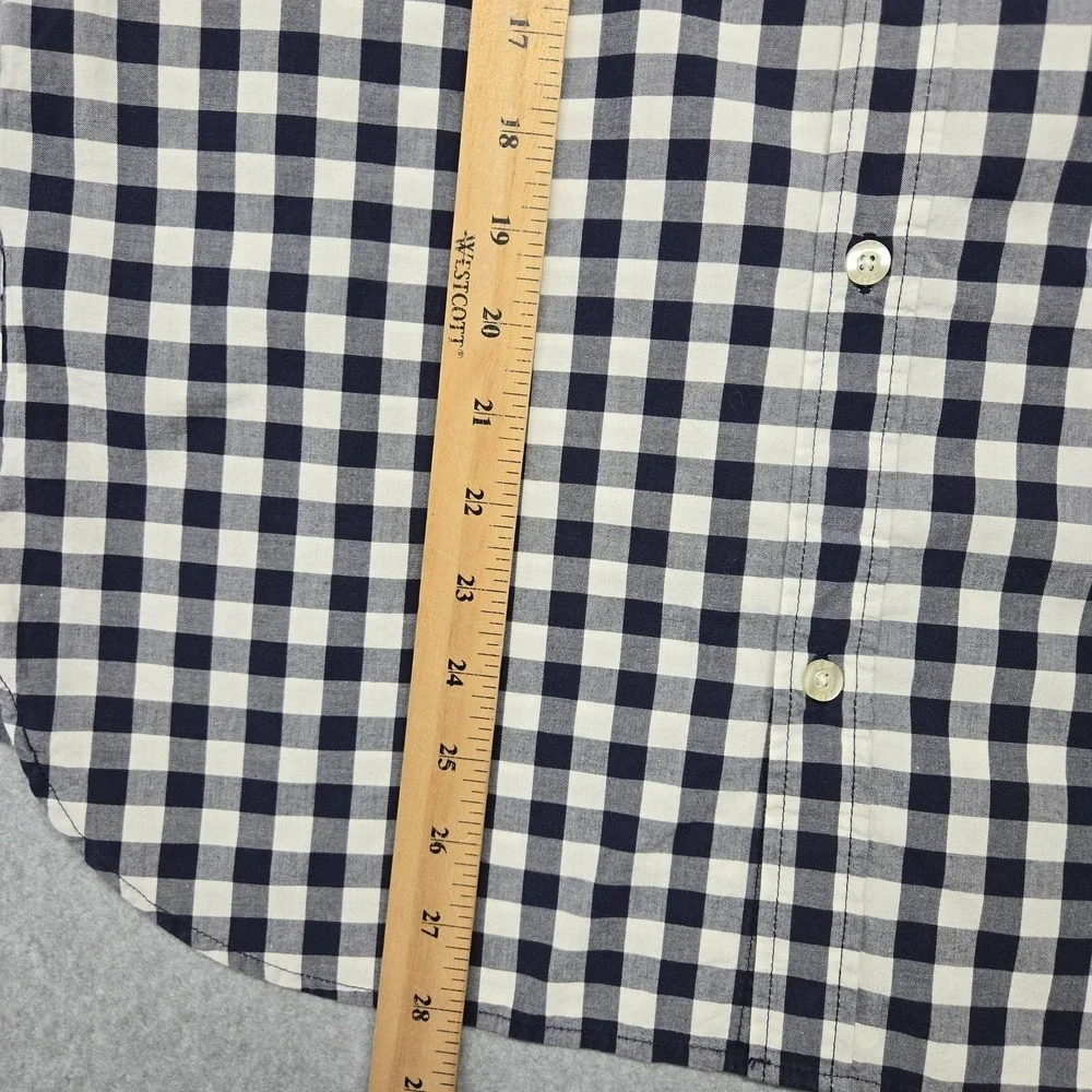 GapKids Shirt‎ Boys 13-14 Years Blue Check Button-Up Long Sleeve Pocket
